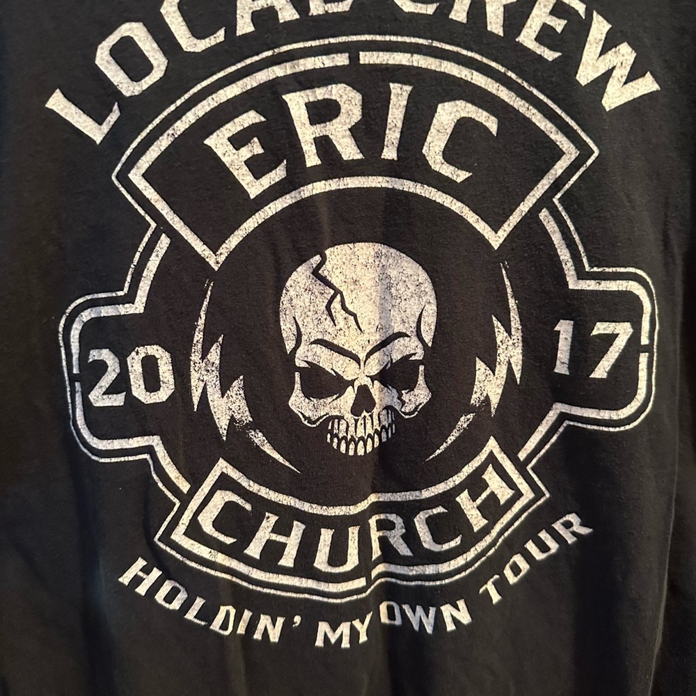 Vintage 2017 Eric Church country music local crew shirt